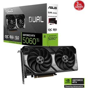 ASUS DUAL-RTX5060TI-O8G 8GB DDR7 128BIT 3XDP EKRAN KARTI