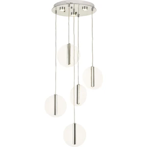 Lovena 5'Li Ledli Dim. Kumandalı Modern Lüks Sarkıt Avize (3 Renk Led; Sarı-Beyaz-Gün ışığı) - KROM