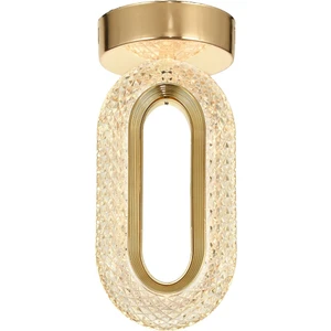 Sessi Tekli Plafonyer Ledli Modern Lüks Sarkıt Avize (3 Renk Led; Sarı-Beyaz-Gün ışığı) - GOLD