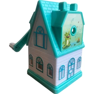 Ev Şeklinde Dekoratif Kalemtraş, Çocuklar Için Mekanik Kollu, 3 Renk Seçeneği