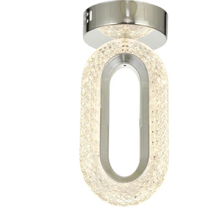 Sessi Tekli Plafonyer Ledli Modern Lüks Sarkıt Avize (3 Renk Led; Sarı-Beyaz-Gün ışığı) - Krom