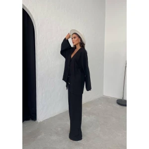 Bağlamalı Tesettür Pantolon Üst Pantolon Takım