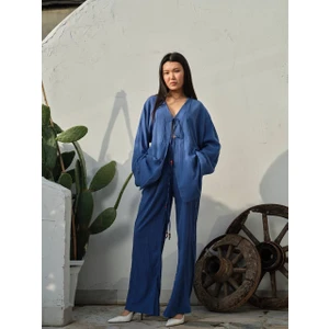 Bağlamalı Tesettür Pantolon Üst Pantolon Takım