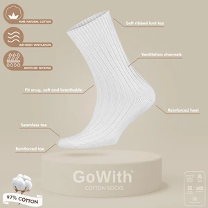 Pamuklu Ribana Örgü Dikişsiz Bio Çorap 3013