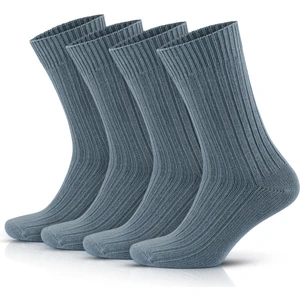 Pamuklu Ribana Örgü Dikişsiz Bio Çorap 3013