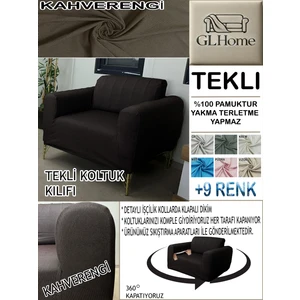 %100 Pamuk Petek Kumaş Tekli Komple Giydirme Tekli & Berjer , Bohem, Porto, Vb. Model Koltuk Kılıfı