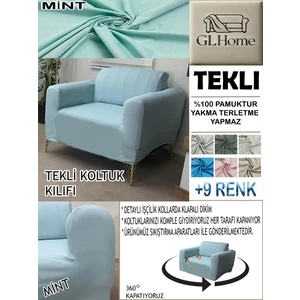 %100 Pamuk Petek Kumaş Tekli Komple Giydirme Tekli & Berjer , Bohem, Porto, Vb. Model Koltuk Kılıfı