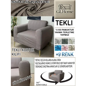 %100 Pamuk Petek Kumaş Tekli Komple Giydirme Tekli & Berjer , Bohem, Porto, Vb. Model Koltuk Kılıfı