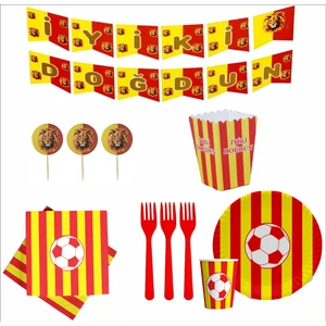 Taraftar (Galatasaray)  Banner, 8 Tabak, 8 Bardak, 8 Mısır Kutusu, 10 Peçete, 10 Çatal, 10 Kürdan