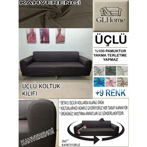 %100 Pamuk Petek Kumaş 3 Lü  Komple Giydirme Kanepe & Çekyat, Bohem, Porto, Vb. Model Koltuk Kılıfı
