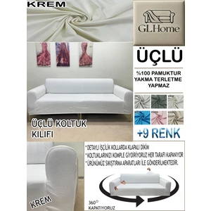 %100 Pamuk Petek Kumaş 3 Lü  Komple Giydirme Kanepe & Çekyat, Bohem, Porto, Vb. Model Koltuk Kılıfı