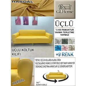 %100 Pamuk Petek Kumaş 3 Lü  Komple Giydirme Kanepe & Çekyat, Bohem, Porto, Vb. Model Koltuk Kılıfı