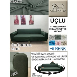 %100 Pamuk Petek Kumaş 3 Lü  Komple Giydirme Kanepe & Çekyat, Bohem, Porto, Vb. Model Koltuk Kılıfı