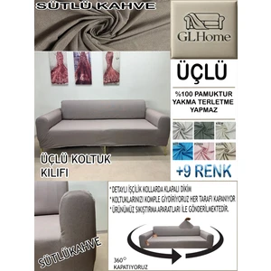 %100 Pamuk Petek Kumaş 3 Lü  Komple Giydirme Kanepe & Çekyat, Bohem, Porto, Vb. Model Koltuk Kılıfı