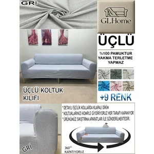 %100 Pamuk Petek Kumaş 3 Lü  Komple Giydirme Kanepe & Çekyat, Bohem, Porto, Vb. Model Koltuk Kılıfı