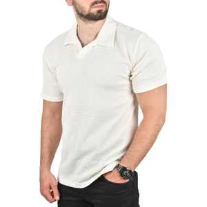 Slim Fit Pamuklu Polo Yaka Tişört Dar Kesim Örme Kumaş Tişört 2501203