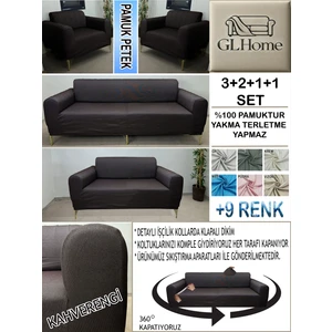 %100 Pamuk Petek Kumaş 3+2+1+1 Komple Giydirme Kanepe&çekyat, Bohem, Porto, Vb. Model Koltuk Kılıfı