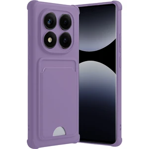 Xiaomi Redmi Note 14 Pro Plus Uyumlu Arka Kamera Korumalı Kart Koyulabilen Silikon Kartlıklı Kılıf Kapak