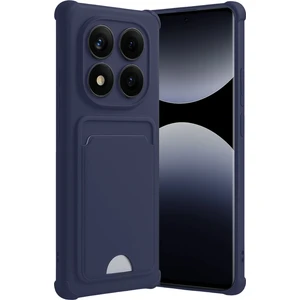 Xiaomi Redmi Note 14 Pro Plus Uyumlu Arka Kamera Korumalı Kart Koyulabilen Silikon Kartlıklı Kılıf Kapak