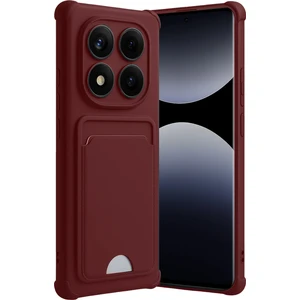 Xiaomi Redmi Note 14 Pro Plus Uyumlu Arka Kamera Korumalı Kart Koyulabilen Silikon Kartlıklı Kılıf Kapak