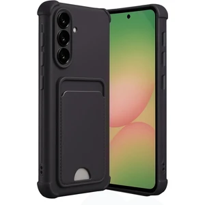 Samsung Galaxy A36 Uyumlu Arka Kamera Korumalı Kart Koyulabilen Silikon Kartlıklı Kılıf Kapak