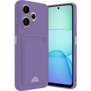 Xiaomi Redmi 13 4g Uyumlu Arka Kamera Korumalı Kart Koyulabilen Silikon Kartlıklı Kılıf Kapak