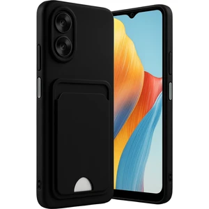 Oppo A38 Uyumlu Arka Kamera Korumalı Kart Koyulabilen Silikon Kartlıklı Kılıf Kapak