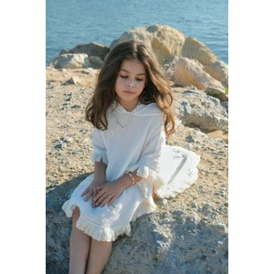 2 Kat Müslin Kapüşonlu Panço - Sandy Breeze