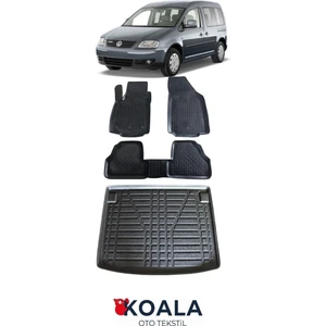 Volkswagen Caddy (2004-2010) Koala 3D Havuzlu Paspas ve Bagaj Havuzu