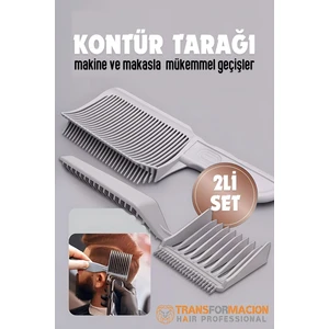Kuaför Berber Kavisli Kontur Kesim Tarağı 2’li Set 721920