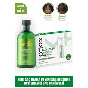 Motto Plus Professional Hızlı Saç Uzatma  Destekleyici 2'li Saç Bakım Seti (Protein - Collagen)