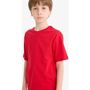 Erkek Çocuk Bisiklet Yaka Basic Düz Kısa Kollu Okul Tişörtü K1687A625AU