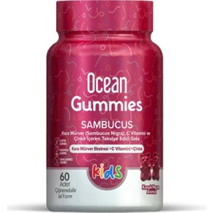 Ocean Gummies Sambucus Kids Takviye Edici Gıda 60 Adet Çiğnenebilir Jel Form