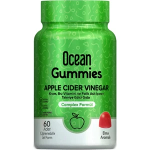 Ocean Gummies Apple Cider Vinegar Takviye Edici Gıda 60 Adet Çiğnenebilir Form