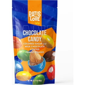 Patislove Renkli Şeker Kaplı Sütlü Çikolatalı Bütün Yer Fıstığı Draje, 90G