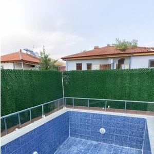 Çim Çit - Dekoratif Yeşil Bahçe Çim Çiti - Çimli Tel - 150 cm Enli