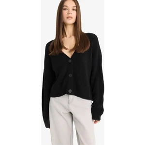 Regular Fit V Yaka Düğmeli Triko Hırka U2052AZ25WN