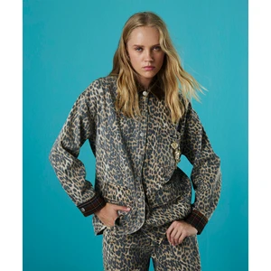 Leopar Desen Non Denim Ceket TW6250005050003