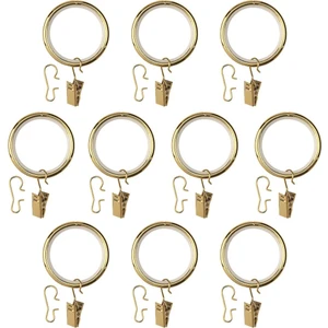 Perde Halkası Seti, Pirinç Rengi, 38 Mm, 10 Adet