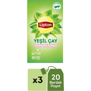 Yumuşak Içimli Bardak Poşet Yeşil Çay 20 x 1 Gr. Üçlü Set