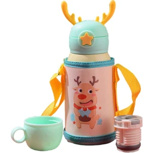 500 ml. Taşınabilir Yalıtımlı Çocuk Suluk - Sarı (Yurt Dışından)