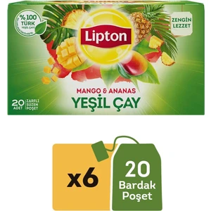 Mango & Ananaslı Yeşil Çay 20 Süzen Poşet 6'lı