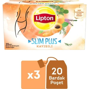 Slim Plus Kayısılı 20'li 3 Paket