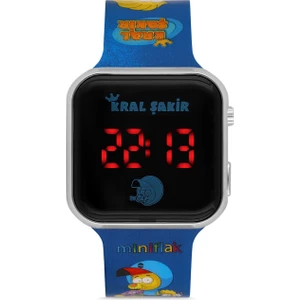 Miniflak Kral Şakir Lisanslı KS8001 Mavi  Square LED Çocuk Saati