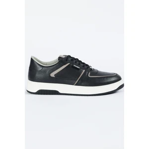 %100 Deri Siyah Sneaker Ayakkabı