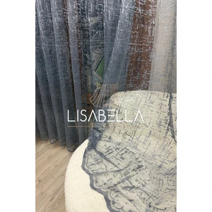 Lisabella Home Antrasit Gri Muazzam Tül Perde – 1x2.5 Pileli Dikilmiş