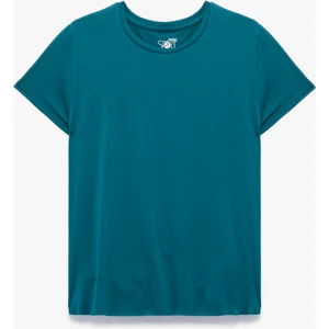 Rahat Kalıp Kısa Kollu Bisiklet Yaka Spor Tişört