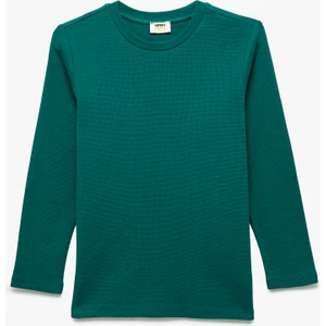 Bisiklet Yaka Pamuklu Basic Uzun Kollu Basic Tişört