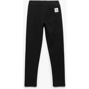 Ribanalı Beli Lastikli Pamuklu Uzun Tayt