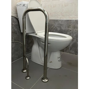 Paslanmaz Krom Çift Ayak Sabit Tutunma Barı Destekli